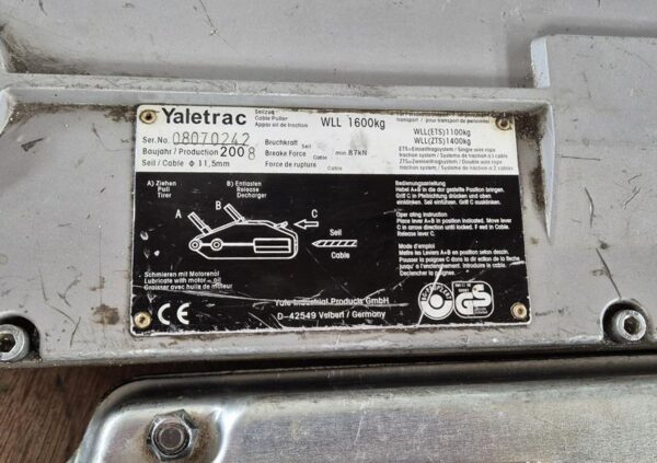 Yaletrac WLL 1600kg Seilzug